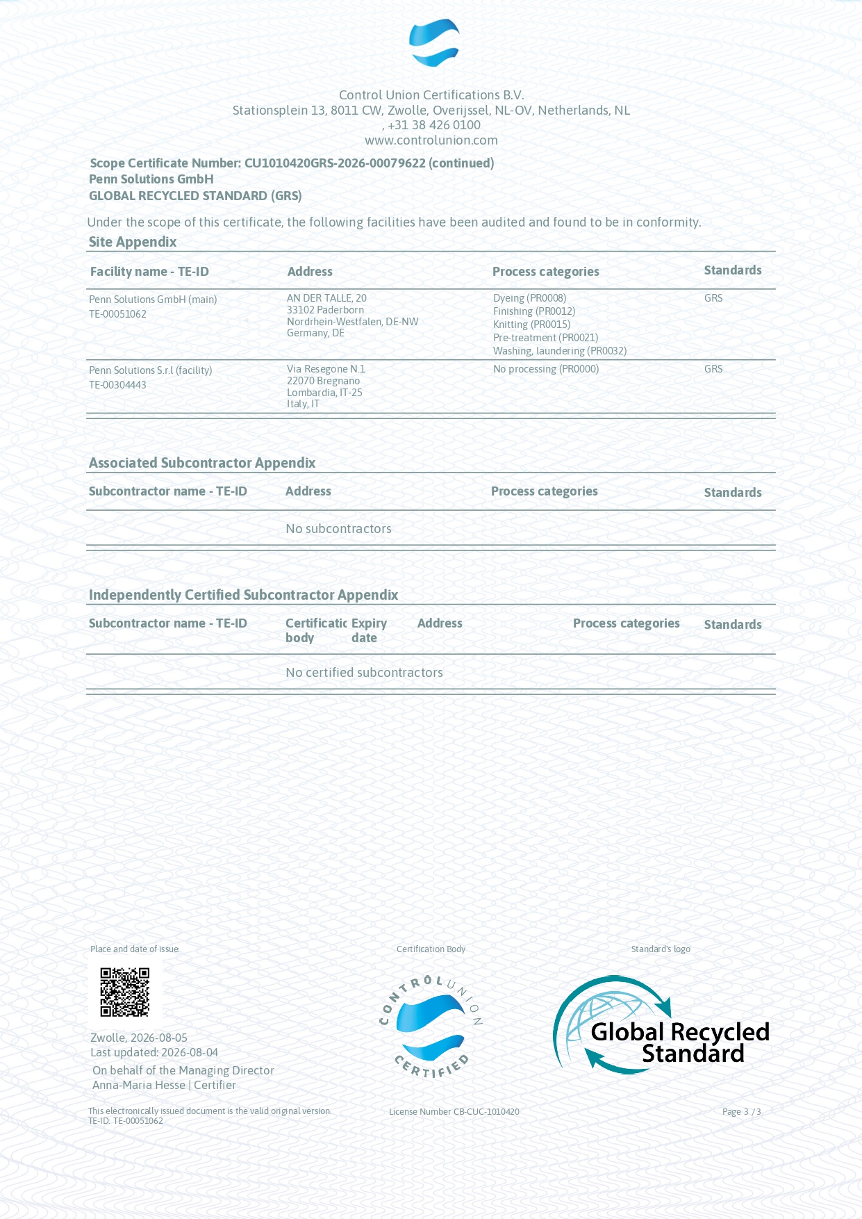 grs cert 3